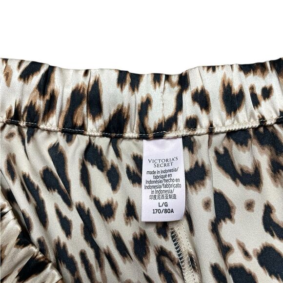 Victoria’s Secret Satin Leopard Animal Print Pants Size Large - Picture 5 of 5